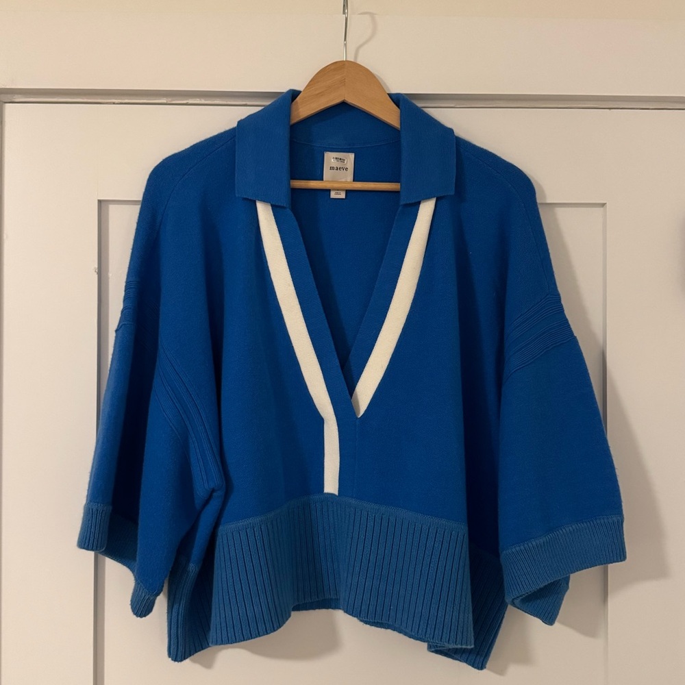 Maeve cropped Tennis Sweater